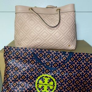 Tory Burch Quilted Leather Tote